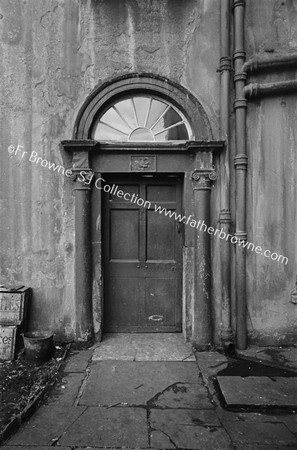 FRANCISCAN CHURCH LIBERTY STREET ( BROAD LANE ) TO BE DEMOLISHED OLD ENTRANCE DOOR WITH FRANCISCAN ARMS